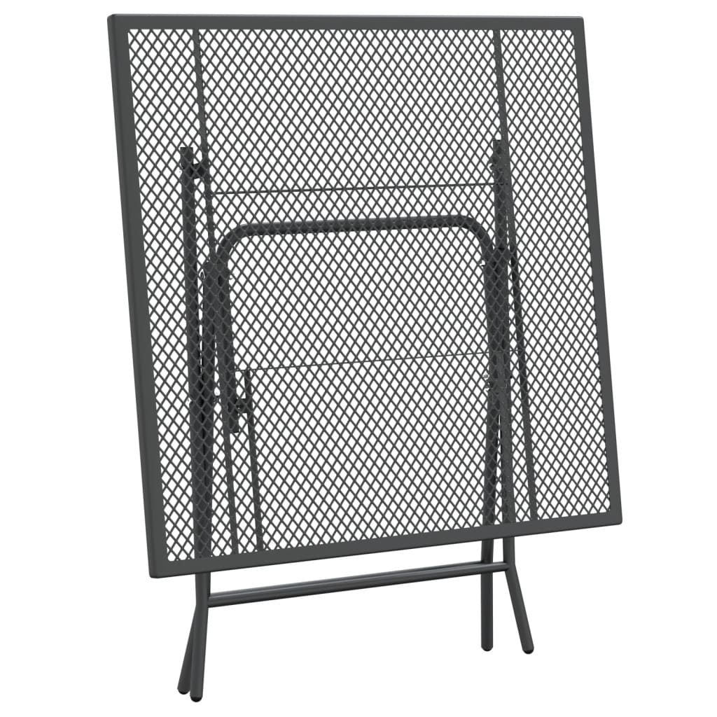 vidaXL Patio Table Expanded Metal Mesh 31.5"x31.5"x28.3"/23.6"x23.6"x28.3"-13