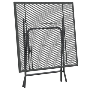 vidaXL Patio Table Expanded Metal Mesh 31.5"x31.5"x28.3"/23.6"x23.6"x28.3"-13