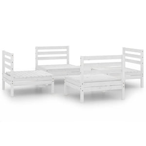 vidaXL Solid Pinewood Lounge Set 4 Piece Patio Garden Furniture Multi Colors-25