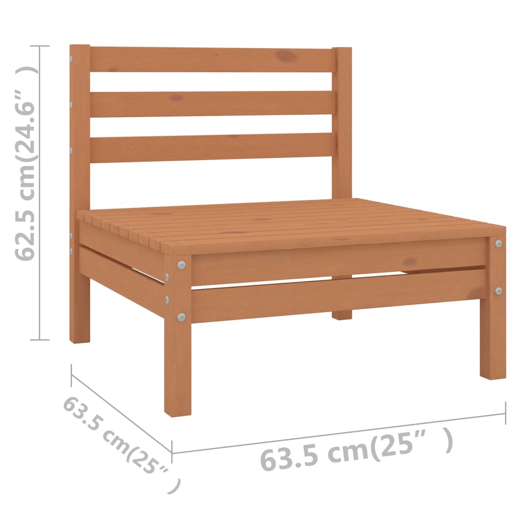 vidaXL Solid Pinewood Lounge Set 4 Piece Patio Garden Furniture Multi Colors-8