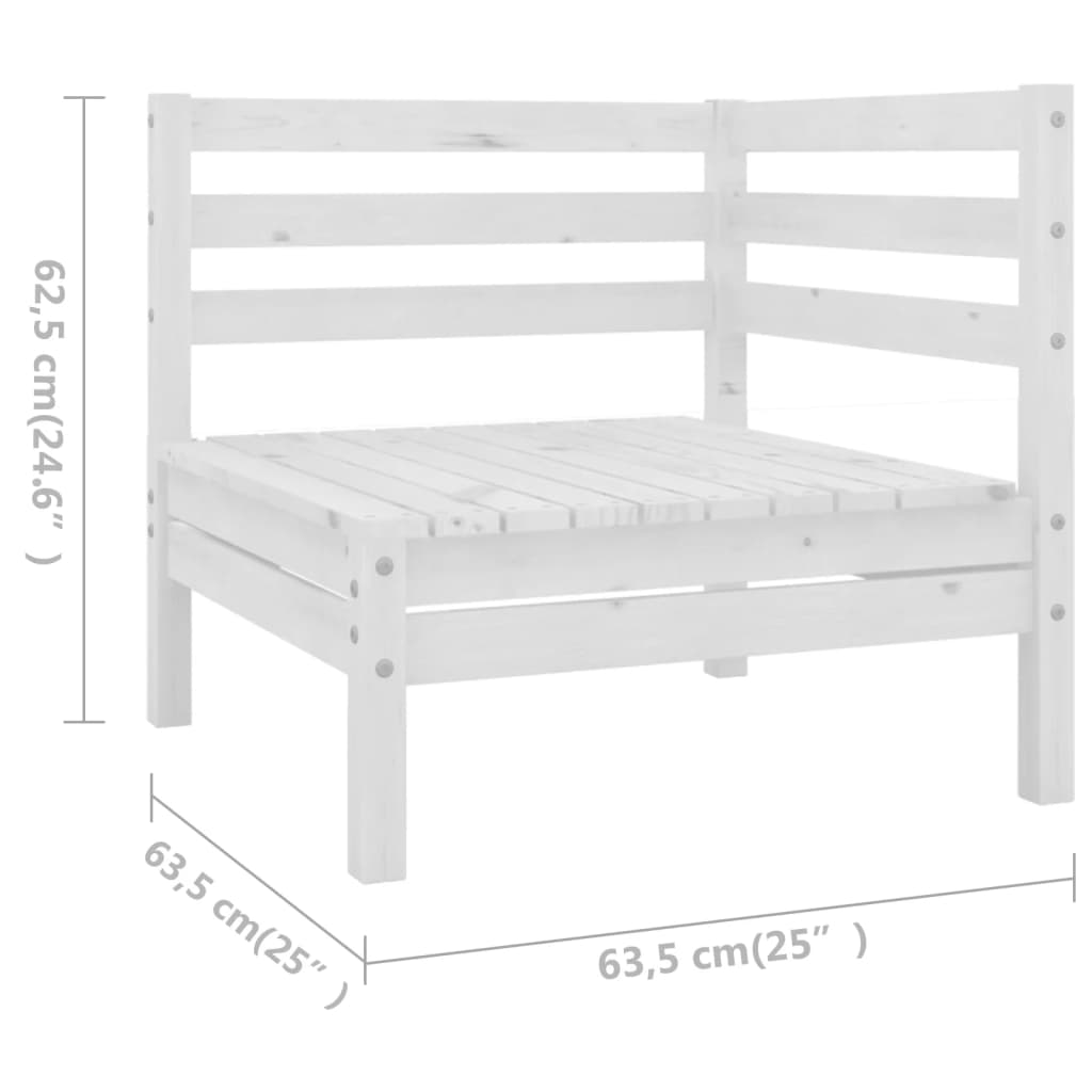 vidaXL Patio Furniture Set 4 Piece Garden Sectional Sofa Set Solid Wood Pine-3