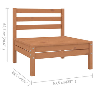 vidaXL Patio Furniture Set 8 Piece Garden Sectional Sofa Set Solid Wood Pine-4
