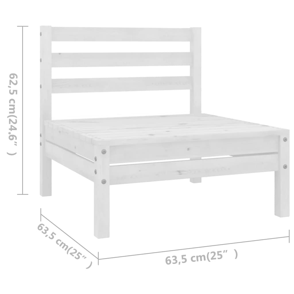 vidaXL Patio Furniture Set 8 Piece Garden Sectional Sofa Set Solid Wood Pine-10