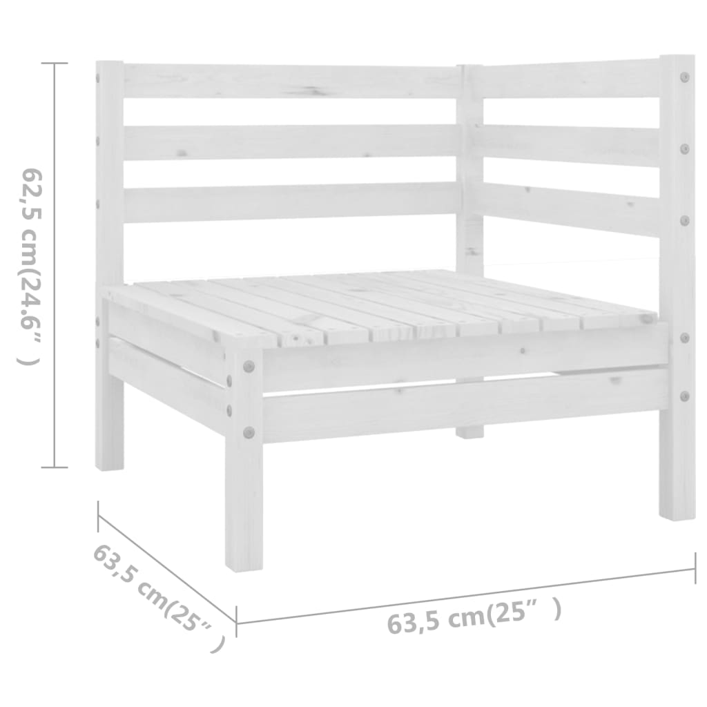 vidaXL Patio Furniture Set 10 Piece Garden Sectional Sofa Set Solid Wood Pine-14