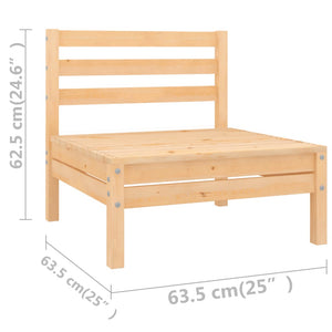 vidaXL Patio Furniture Set 6 Piece Garden Sectional Sofa Set Solid Wood Pine-15