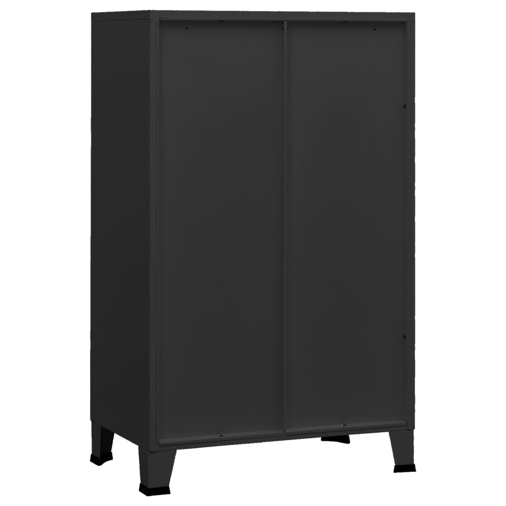 vidaXL Storage Cabinet Office Cabinet with Mesh Doors for Living Room Metal-0