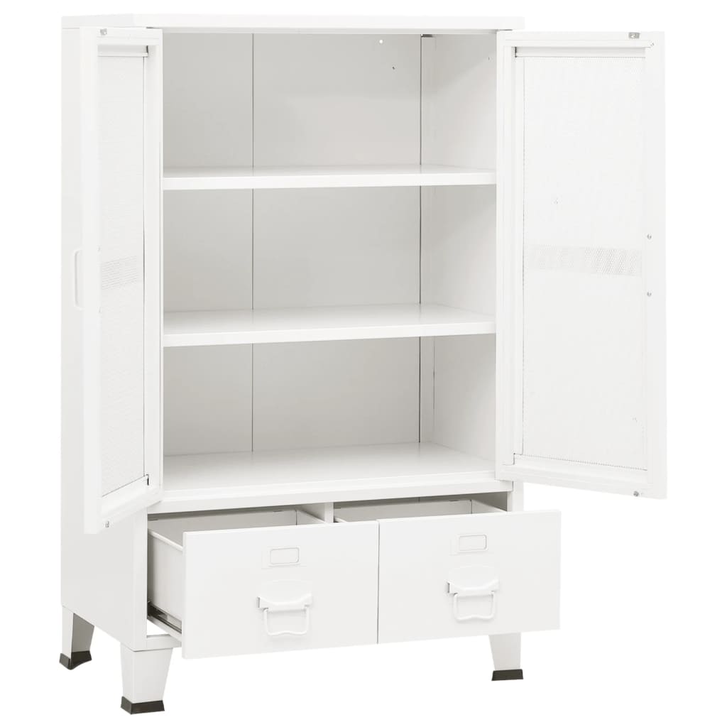 vidaXL Storage Cabinet Office Cabinet with Mesh Doors for Living Room Metal-18