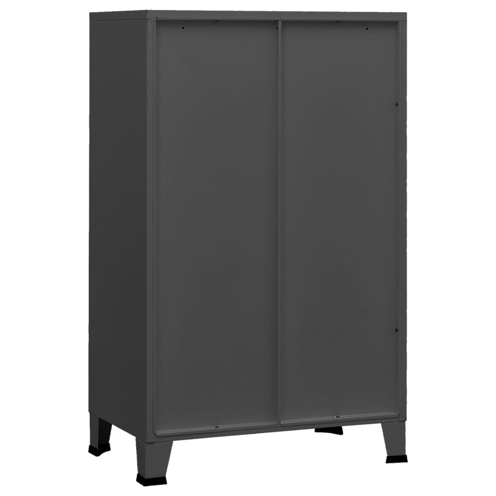 vidaXL Storage Cabinet Office Cabinet with Mesh Doors for Living Room Metal-22