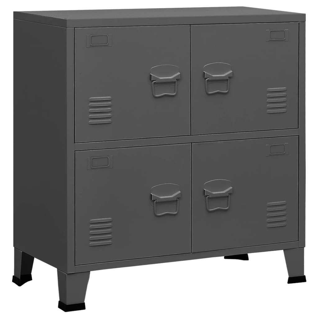 vidaXL Industrial Storage Chest Anthracite 29.5"x15.7"x31.5" Steel-3