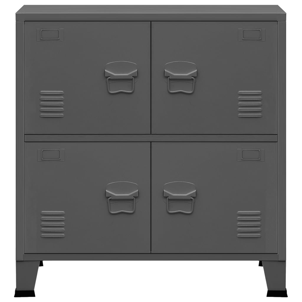 vidaXL Industrial Storage Chest Anthracite 29.5"x15.7"x31.5" Steel-14