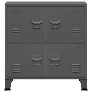 vidaXL Industrial Storage Chest Anthracite 29.5"x15.7"x31.5" Steel-14