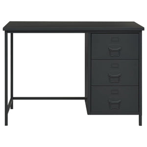 vidaXL Desk Industrial Home Office Study Desk Computer Desk with Drawers Steel-7