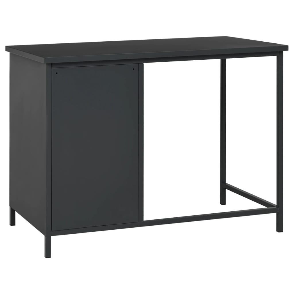 vidaXL Desk Industrial Home Office Study Desk Computer Desk with Drawers Steel-11