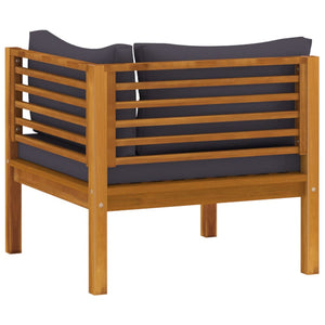 vidaXL 6 Piece Patio Lounge Set with Cushion Solid Acacia Wood-6