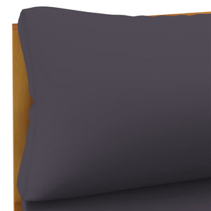 vidaXL 6 Piece Patio Lounge Set with Cushion Solid Acacia Wood-9