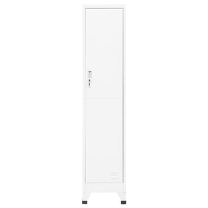 vidaXL Locker Cabinet White 15"x17.7"x70.9" Steel-0