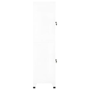 vidaXL Locker Cabinet White 15"x17.7"x70.9" Steel-2