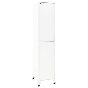 vidaXL Locker Cabinet White 15"x17.7"x70.9" Steel-3