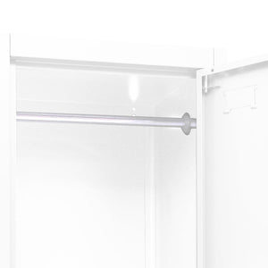 vidaXL Locker Cabinet White 15"x17.7"x70.9" Steel-4