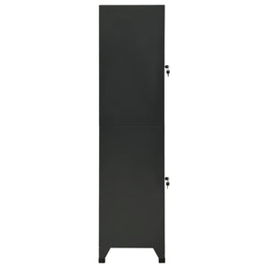 vidaXL Locker Cabinet Anthracite 15"x17.7"x70.9" Steel-2