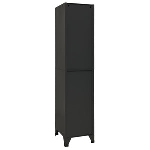 vidaXL Locker Cabinet Anthracite 15"x17.7"x70.9" Steel-3