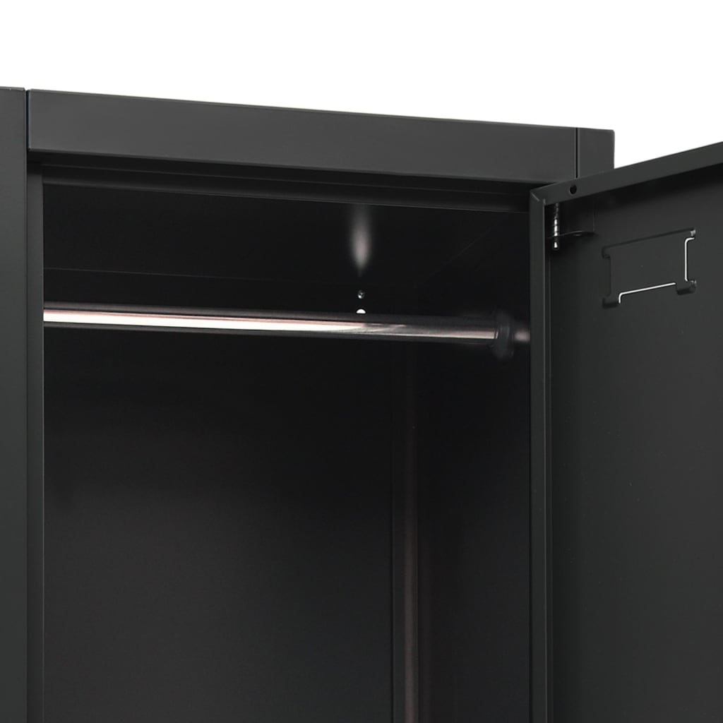 vidaXL Locker Cabinet Anthracite 15"x17.7"x70.9" Steel-4