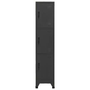 vidaXL Locker Cabinet Anthracite 15"x17.7"x70.9" Steel-0