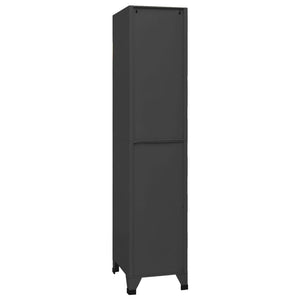 vidaXL Locker Cabinet Anthracite 15"x17.7"x70.9" Steel-1