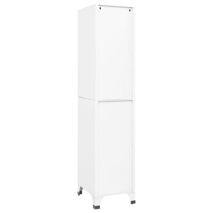 vidaXL Locker Cabinet White 15"x17.7"x70.9" Steel-1