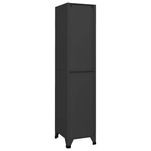 vidaXL Locker Cabinet Anthracite 15"x17.7"x70.9" Steel-1