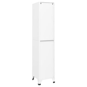 vidaXL Locker Cabinet White 15"x15.7"x70.9" Steel-2