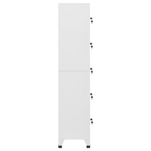 vidaXL Locker Cabinet Light Gray 15"x15.7"x70.9" Steel-0