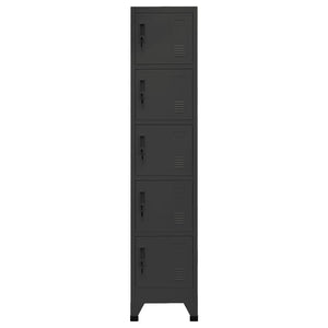 vidaXL Locker Cabinet Anthracite 15"x15.7"x70.9" Steel-0