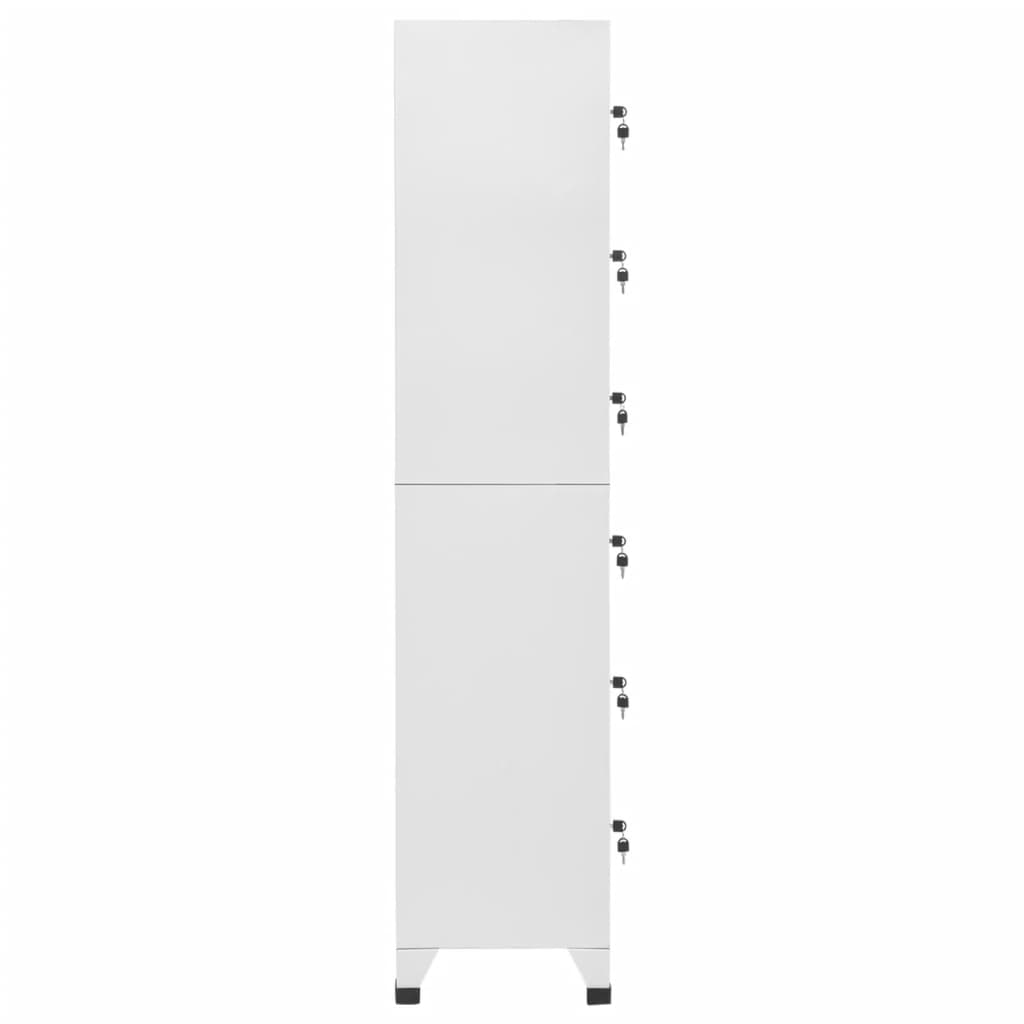 vidaXL Locker Cabinet Light Gray 15"x15.7"x70.9" Steel-1