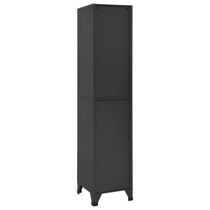 vidaXL Locker Cabinet Anthracite 15"x15.7"x70.9" Steel-2