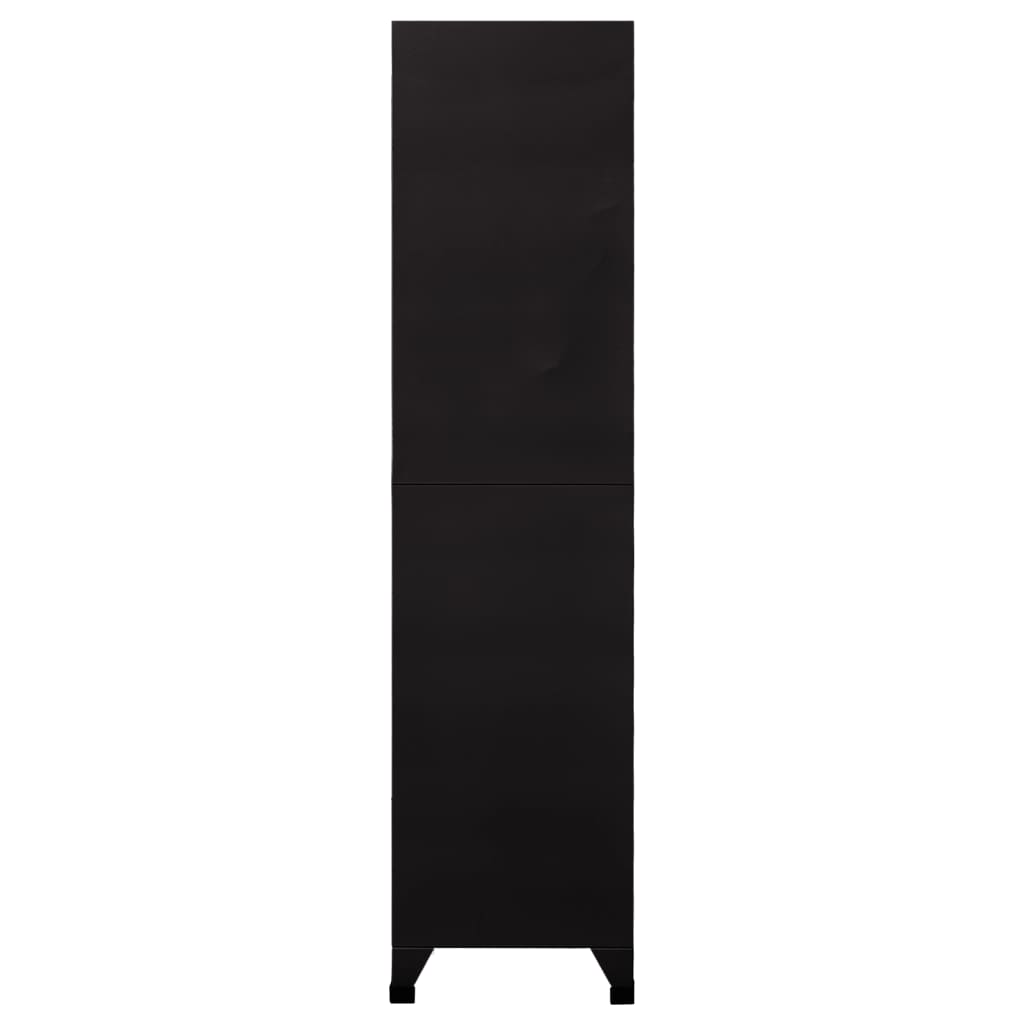 vidaXL Locker Cabinet Black 35.4"x17.7"x70.9" Steel-1