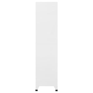 vidaXL Locker Cabinet White 35.4"x17.7"x70.9" Steel-2