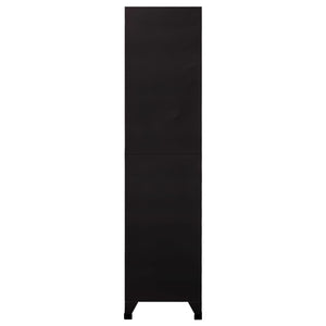 vidaXL Locker Cabinet Black 35.4"x17.7"x70.9" Steel-2