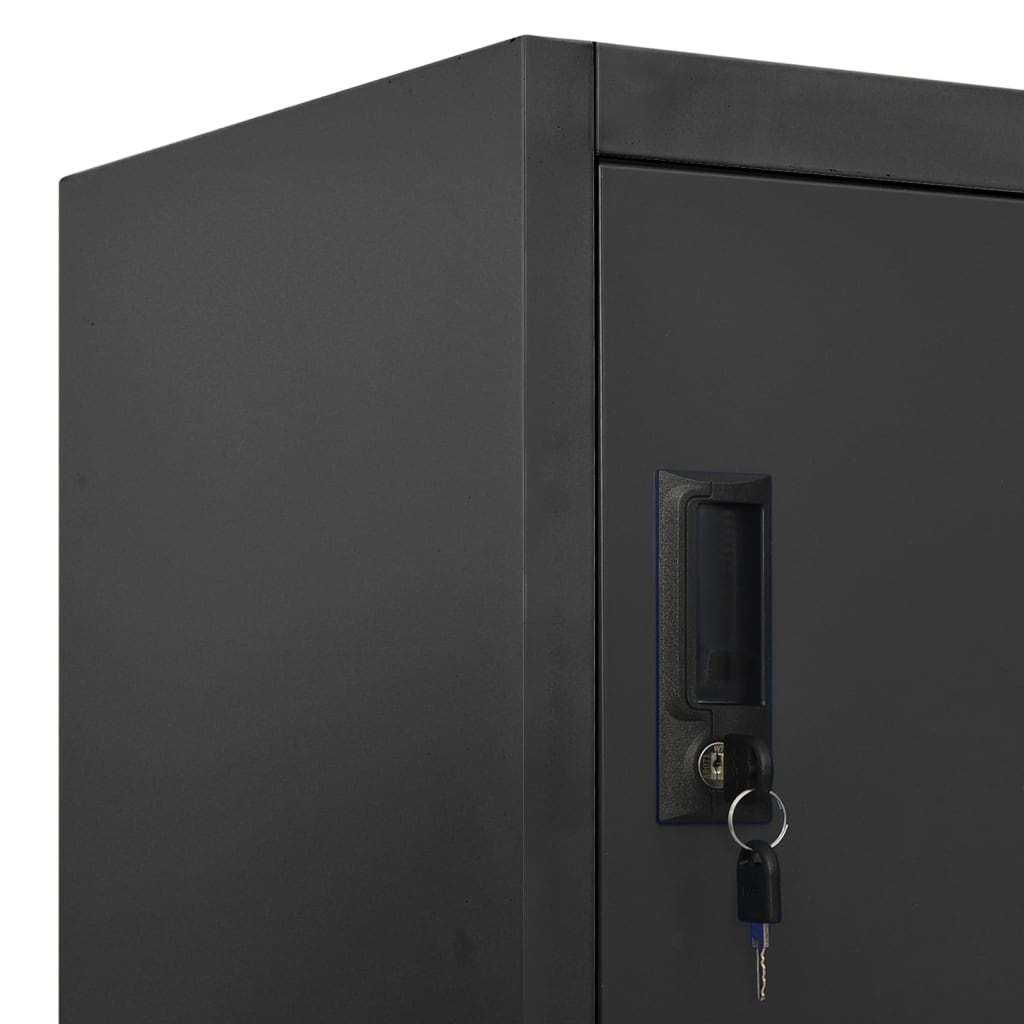 vidaXL Locker Cabinet Anthracite 35.4"x17.7"x70.9" Steel-5