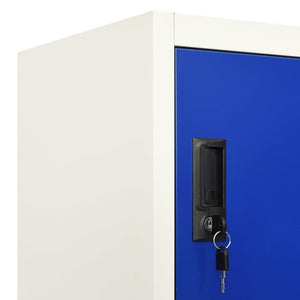 vidaXL Locker Cabinet Gray and Blue 35.4"x17.7"x70.9" Steel-5