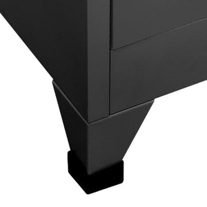 vidaXL Locker Cabinet Anthracite 35.4"x17.7"x70.9" Steel-4