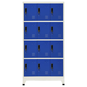 vidaXL Locker Cabinet Gray and Blue 35.4"x17.7"x70.9" Steel-0