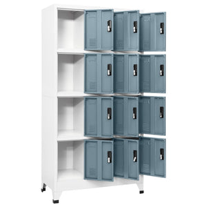 vidaXL Locker Cabinet Light Gray and Dark Gray 35.4"x17.7"x70.9" Steel-1