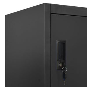 vidaXL Locker Cabinet Anthracite 35.4"x15.7"x70.9" Steel-5