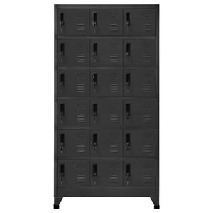 vidaXL Locker Cabinet Anthracite 35.4"x15.7"x70.9" Steel-0