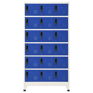 vidaXL Locker Cabinet Gray and Blue 35.4"x15.7"x70.9" Steel-0