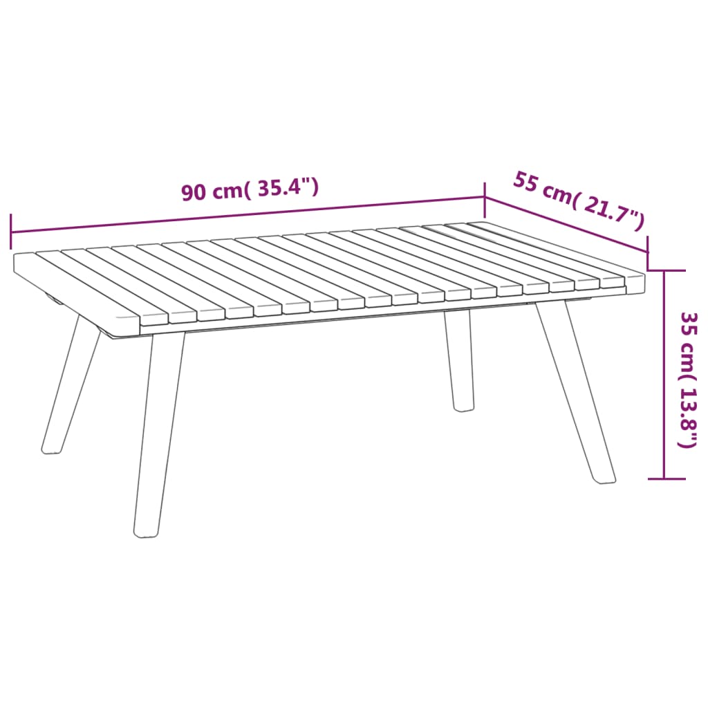 vidaXL 6 Piece Patio Lounge Set with Cushions Solid Acacia Wood-2