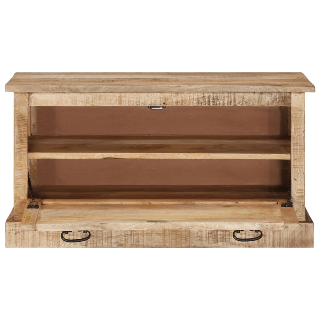 vidaXL Shoe Storage Bench 33.5"x15.7"x17.7" Solid Mango Wood-3