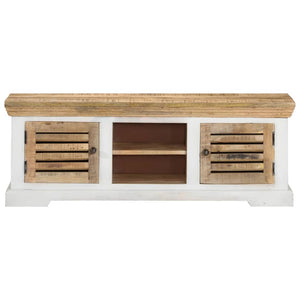 vidaXL TV Stand 43.3"x11.8"x15.7" Solid Wood Mango-0