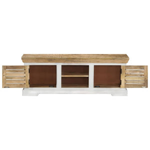 vidaXL TV Stand 43.3"x11.8"x15.7" Solid Wood Mango-1